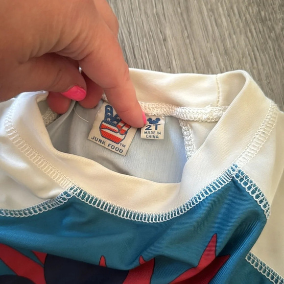 Junk Food 2T Mickey Mouse swim and sun shirt and rash gaurd - Picture 3 of 6